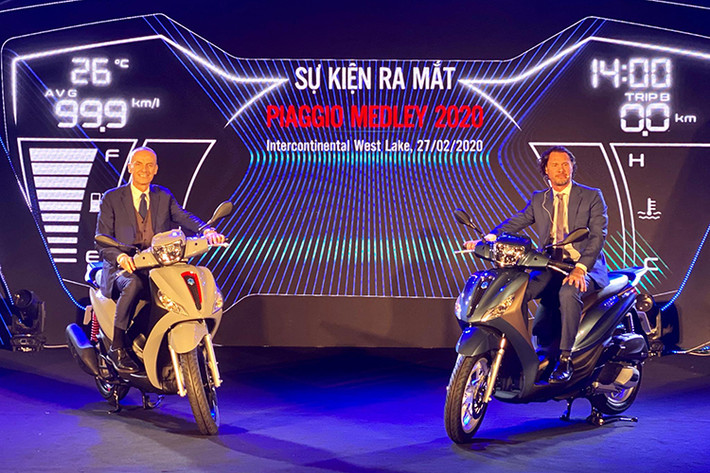 Piaggio Việt Nam vừa chính thức ra mắt Piaggio Medley 2020 mới, bao gồm hai phiên bản Piaggio Medley 125cc và Piaggio Medley S 125cc/150cc – dòng sản phẩm cao cấp nhất của thương hiệu Piaggio mới này sẽ mang lại những lựa chọn phong phú và ưu việt hơn cho khách hàng ở phân khúc xe tay ga bánh lớn cao cấp.