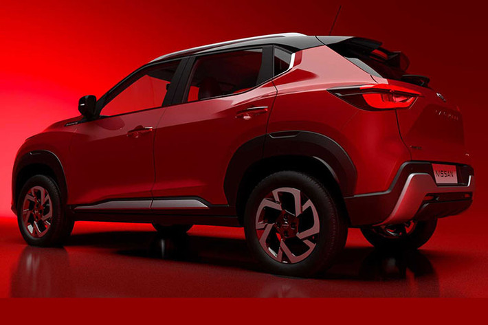 Bên ngoài, Nissan Magnite tại Indonesia sở hữu thiết kế về cơ bản là giống xe ở Ấn Độ. Đồng thời, đây cũng là mẫu xe đầu tiên tại Indonesia được lắp logo mới của thương hiệu Nissan. Xe được trang bị lưới tản nhiệt hình lục giác khá rộng với viền hai bên mạ crôm dày dặn, đèn pha LED và dải đèn LED định vị ban ngày hình chữ "L". Ngoài ra, xe còn có bộ vành hợp kim 16 inch, nẹp nhựa màu đen bao quanh thân xe, tấm ốp gầm bên dưới cản trước/sau, đèn hậu Halogen và cánh gió mui.