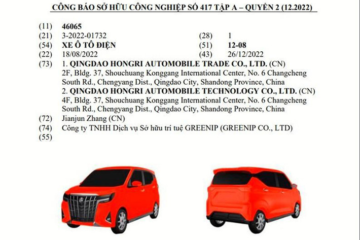 Honri Boma chạy điện là mẫu xe của Trung Quốc đã từng được đăng ký bảo hộ kiểu dáng công nghiệp tại Việt Nam vào hồi tháng 12/2022. Đến nay, mẫu xe này tiếp tục xuất hiện trong công báo sở hữu công nghiệp số 430 tập B - quyển 2 tháng 1/2024.