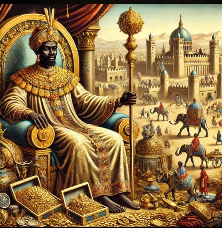 Khối tài sản khổng lồ của vua Mansa Musa đến từ việc độc quyền khai thác vàng ở Tây Phi và giao thương trên các tuyến đường bộ, đường thủy. Ảnh: Vocal Media