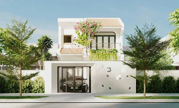 Với thiết kế gác lửng, ngôi nhà mang lại không gian sống linh hoạt và tiết kiệm diện tích. Gác lửng có thể sử dụng làm phòng ngủ phụ, phòng làm việc hoặc khu vực lưu trữ. Ảnh: Shome