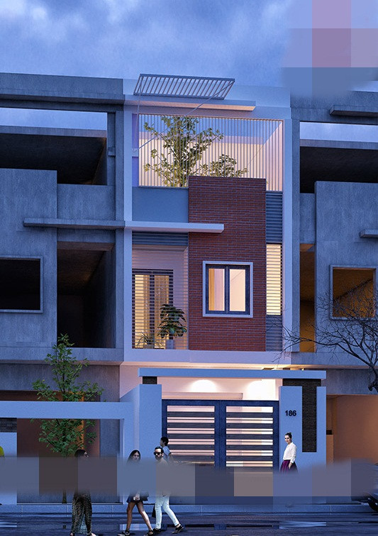 Nhà ống 3 tầng ấn tượng bởi sự thông thoáng và kiến trúc linh hoạt. Ảnh: Housevn.