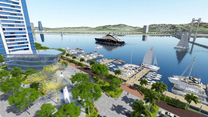 Dự án Harbour Ville Riverside Đà Nẵng 13,6 ha được UBND TP phê duyệt, có giấy đỏ cho 360 lô nền biệt thự cùng trung tâm thương mại-dịch vụ. Ảnh: Batdongsan.