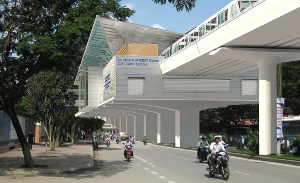 Theo thông tin của Metro Hà Nội, tuyến metro số 3, đoạn Nhổn - ga Hà Nội có đường sắt khổ đôi theo tiêu chuẩn châu Âu rộng 1,435m; toa tàu loại B, chiều rộng khoảng 2,75 - 3m, chiều dài trung bình 20m, cao 3,69m. Ga S6 - Đại học Quốc Gia, có cầu thang lên xuống 2 bên đường Xuân Thủy.