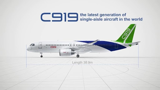 Comac nổi tiếng với dòng máy bay C919, mẫu tàu bay thân hẹp đầu tiên được thiết kế và sản xuất hoàn toàn tại Trung Quốc. Ảnh: Comac
