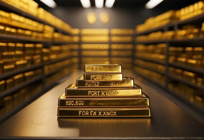 Toàn bộ số vàng lưu trữ trong Fort Knox đều ở dạng thỏi. Hầu hết là vàng nguyên chất hoặc nung chảy từ các đồng tiền vàng. Ảnh: Metalsedge