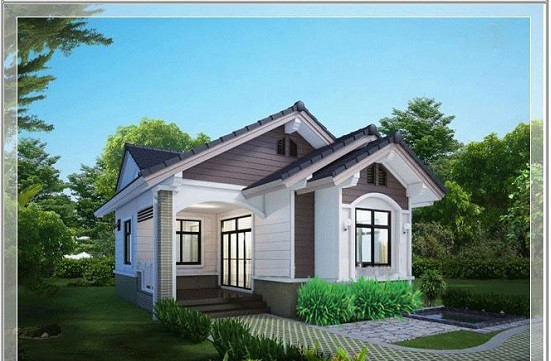 Nhà cấp 4 mái thái cách tân mang đến vẻ đẹp đơn giản. Ảnh: Thietkenhadep.