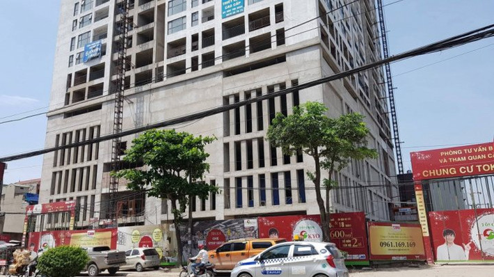 Vừa qua, ngân hàng PVcomBank thông báo thực hiện thu giữ tài sản đảm bảo tại dự án Tokyo Tower (Hà Đông, Hà Nội) để xử lý nợ xấu. Ảnh: Vietnamnet.