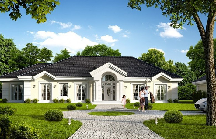 Mang trong mình sự tối giản nhưng nhà 1 tầng phong cách châu Âu vẫn thể hiện được vẻ đẹp sang trọng và uy nghi. Ảnh: Thietkenhadep.