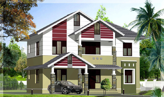 Độ dốc của mái nhà không theo một khuôn khổ cố định mà có thể chỉ hơi chếch hoặc dốc nhiều tùy thuộc vào kiến trúc của từng ngôi nhà. Ảnh: Kientructrangkim.