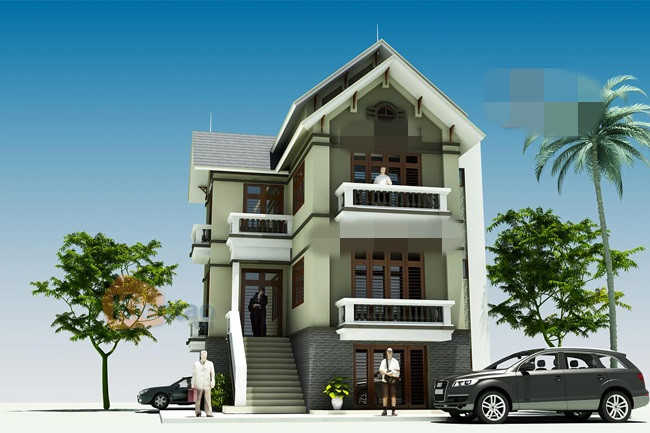 Những đường nét cổ điển kết hợp cách sử dụng vật liệu, màu sắc mang đến tạo hình hiện đại. Ảnh: Kientaoviet.