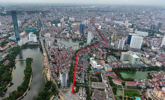 UBND thành phố Hà Nội vừa quyết định phê duyệt Dự án xây dựng đường vành đai 1 đoạn Hoàng Cầu – Voi Phục, thành phố Hà Nội – giai đoạn 1 do Ban Quản lý dự án (BQLDA) đầu tư xây dựng công trình dân dụng và công nghiệp thành phố Hà Nội làm chủ đầu tư. Ảnh: Tiền phong.