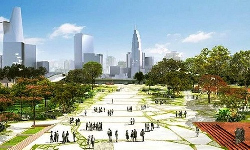 Theo dự kiến, TP HCM sẽ xây dựng Quảng trường trung tâm tại khu đô thị mới Thủ Thiêm (quận 2) mang tên Quảng trường Hồ Chí Minh. Ảnh: Tiền phong.
