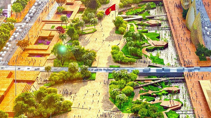Theo quy hoạch, quảng trường trung tâm quận 2 sẽ là nơi diễn ra các hoạt động giao lưu, tổ chức các lễ hội văn hóa – chính trị và các hoạt động giải trí thường nhật phục vụ người dân thành phố và du khách. Ảnh: Anninhthudo.