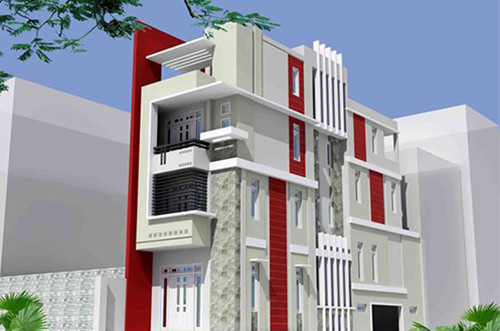 Điểm nổi bật của nhà lệch tầng là tạo ra một tầm nhìn đa dạng, phong phú với nhiều góc cạnh khi đứng mọi vị trí ở cầu thang. Ảnh: Nhadepvuonxinh.