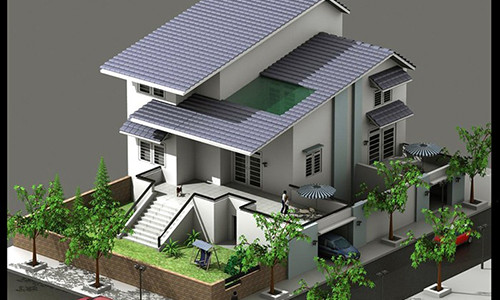 Về bản chất, nhà lệch tầng có độ chênh cốt giữa các tầng, là sự khác biệt về độ cao giữa các tấm sàn hoặc không gian. Ảnh: Kientrucsuvietnam.