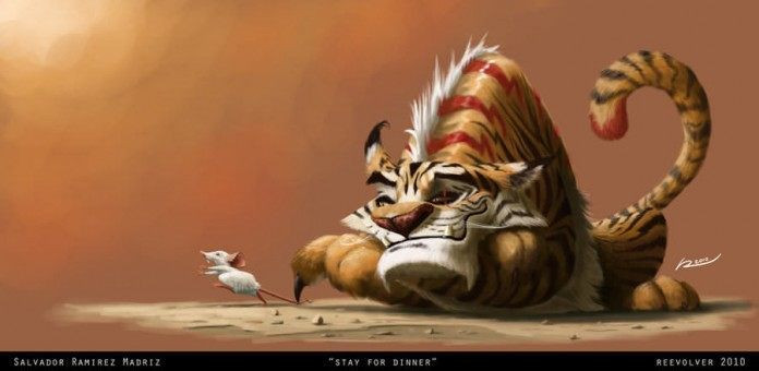 Hổ lai mèo đuổi chuột một cách dễ thương. Ảnh: Mayhemandmuse.