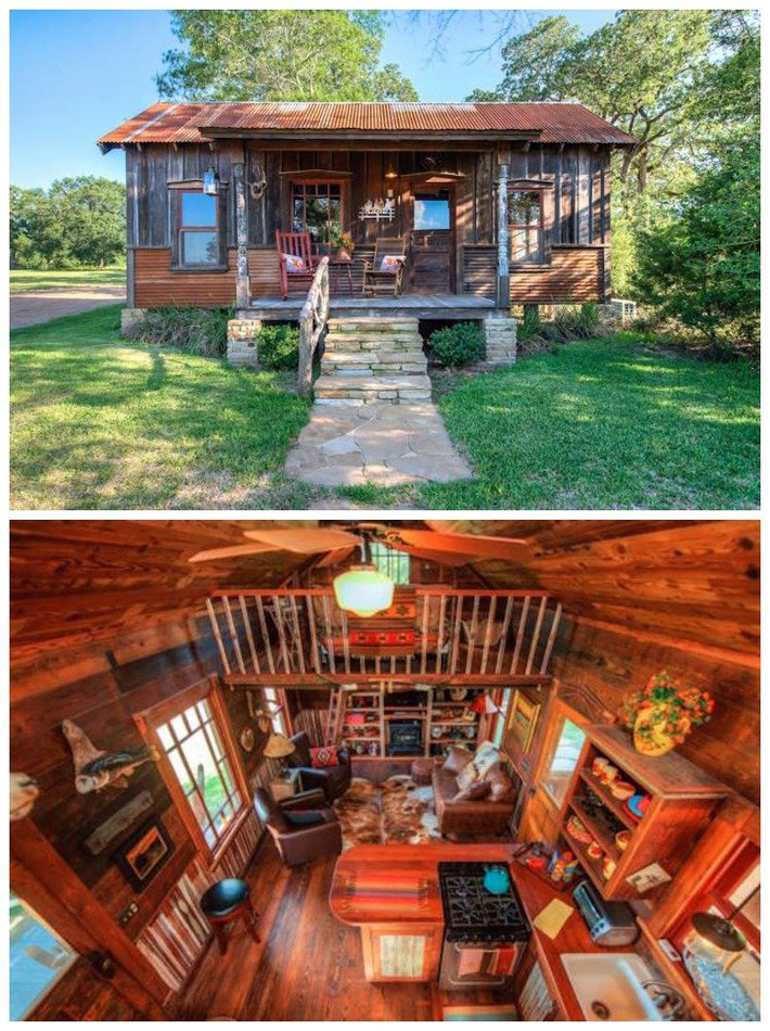 Nằm bên cạnh hồ nước ở West Point, Texas, Mỹ, ngôi nhà gỗ 31m2 này được định giá 434.000 USD (9,8 tỷ đồng). Ảnh: BI.