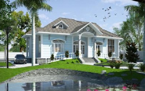 Nhà vườn kết hợp nhiều công năng giải trí, thư giãn, một tổng thể sân vườn tương đối hoàn hảo. Ảnh: Kientrucnhadep.