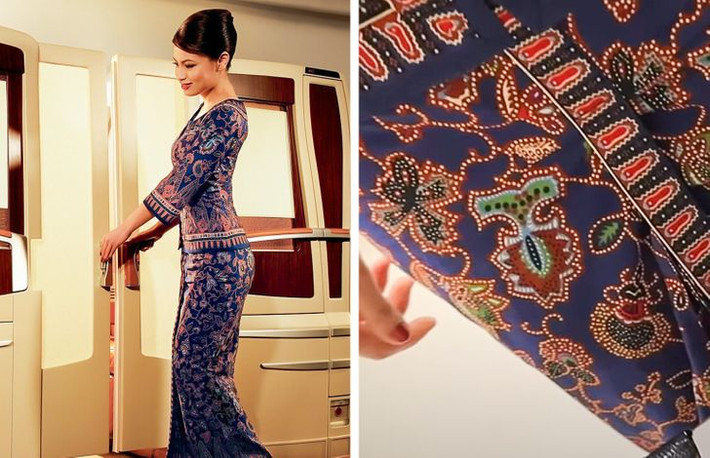 Đồng phục của các tiếp viên Singapore Airlines không thay đổi trong hơn 50 năm qua. Chiếc váy bó sát của các tiếp viên Singapore thoạt nghe có vẻ không thực tế, nhưng có một bí mật. Trong trường hợp khẩn cấp, đường cắt phía trước giúp tiếp viên buộc váy cao hơn đầu gối và dễ dàng đi chuyển. Nguồn ảnh: Brightside