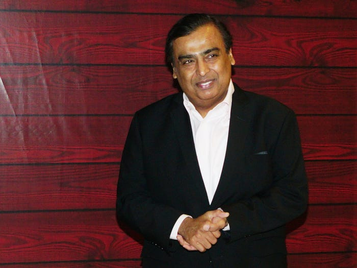 Tài sản của ông Mukesh Ambani đã tăng hơn gấp 3 trong 10 năm qua. Năm 2010, tài sản của ông ước tính trị giá 27 tỷ USD. Ảnh: Getty Images