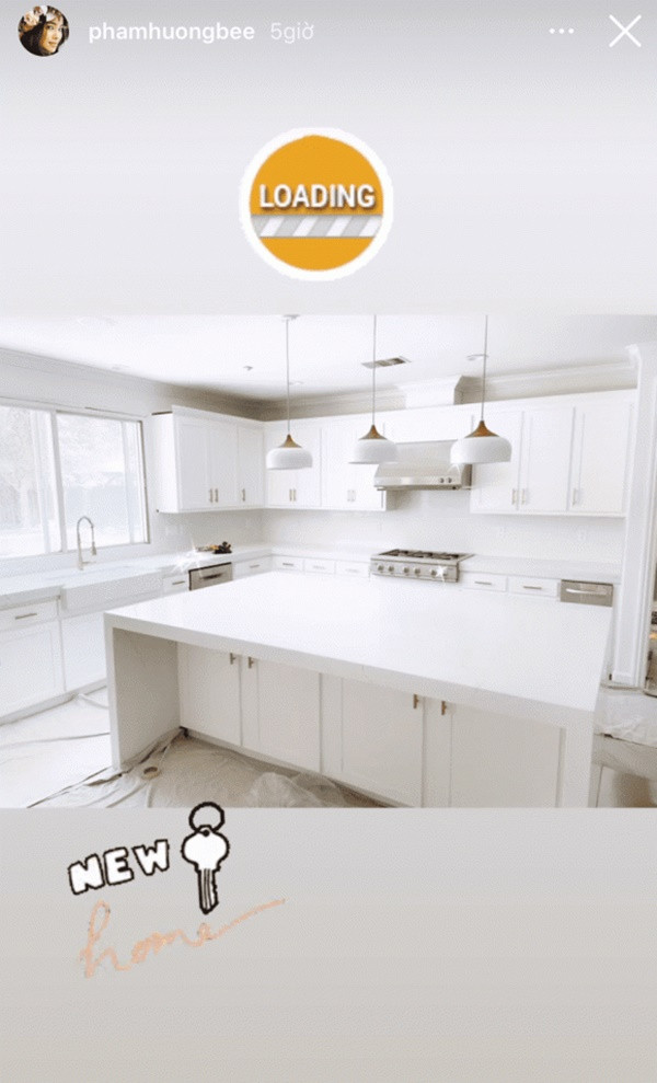 Tháng 8 vừa qua, Phạm Hương hé lộ căn nhà mới đang trong giai đoạn hoàn thiện tại Mỹ. Ảnh: Instagram