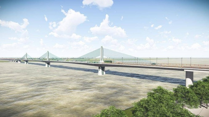 Cầu Trần Hưng Đạo nằm vào khoảng giữa cầu Chương Dương và cầu Vĩnh Tuy với tổng chiều dài khoảng 5,5 km. Tổng vốn đầu tư dự kiến hơn 8.900 tỷ đồng. Ảnh: TEDI