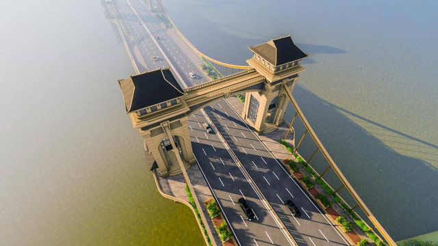 Trên cơ sở ba phương án kiến trúc cầu Trần Hưng Đạo do tư vấn đề xuất, Hội đồng đã tuyển chọn cầu mang phong cách cổ điển xứ Đông Dương. Ảnh: Công luận