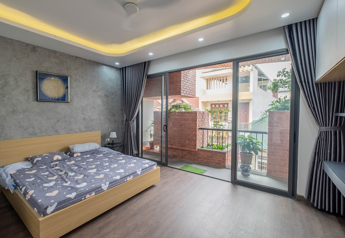 Phòng ngủ đơn giản và thoáng đãng. Nguồn ảnh: KTS Nguyễn Bá Đức