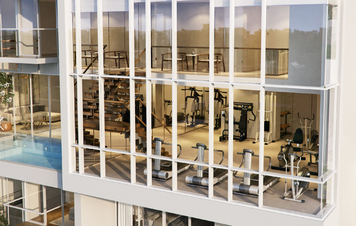 Trong khu căn hộ còn có phòng tập gym hiện đại. Nguồn ảnh: Serenity Sky Villas