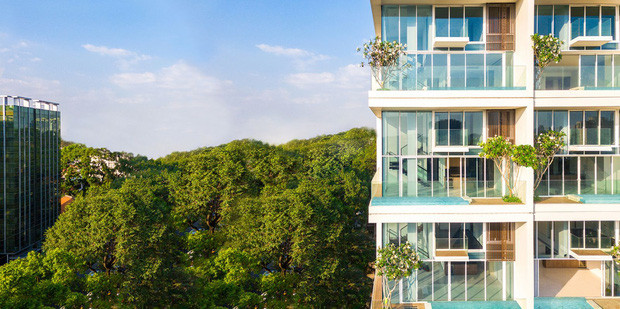 Diện tích mảng xanh luôn được tối đa hóa trong thiết kế, cho chủ nhân có thể tận hưởng không khí thiên nhiên ở bất cứ nơi đâu.