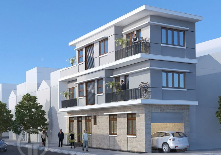 Ngôi nhà tăng thêm khả năng thu hút bởi thể hiện rõ nét 2 góc nhìn của ngôi nhà. Ảnh: ArchDT.