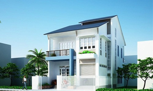 Nhà một trệt một lầu đơn giản đang trở thành xu hướng ở những thành phố đông dân cư. Ảnh: Mogi.