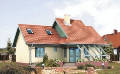 Nhà vườn cấp 4 mái thái chữ L có gác lửng kiến trúc độc đáo. Ảnh: Kientruc.