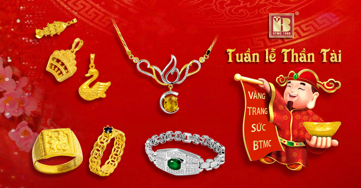 Đáp ứng nhu cầu mua vàng trong ngày vía Thần Tài, nhiều công ty vàng đã tung ra thị trường những sản phẩm vàng độc đáo, thu hút đông đảo khách hàng. Ảnh: Btmc.