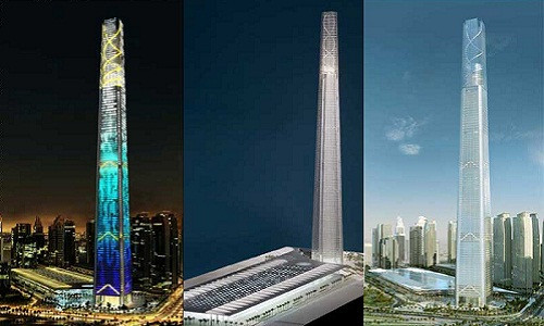 Tạm dừng thi công năm 2007 để phục vụ cho việc xây dựng Sân bay Quốc tế Doha. Kể từ đó đến nay, sân bay đã hoàn thành mà không thấy một tòa tháp nào mọc lên.