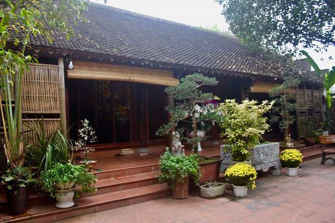 Biệt phủ của nghệ sĩ hài Vượng râu xây dựng trên khu đất rộng 1.000m2 nằm trên địa phận huyện Thạch Thất, Hà Nội. Ảnh: Dân Việt