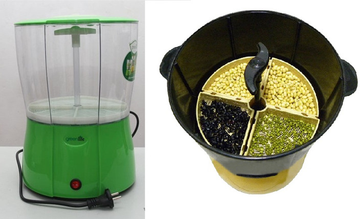 Khá quen thuộc với người mua, máy làm rau mầm có giá từ 350.000 - trên 400.000 đồng được bán khá nhiều trên thị trường. Mất khoảng 2-3 ngày, người dùng đã có rau mầm để ăn.