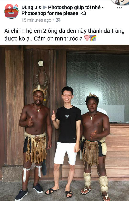 Anh chàng nhở vả rất chân tình...