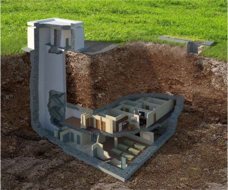 Mặt cắt 3D của một trong những căn hầm trú ẩn hạt nhân kiên cố của Nhật Bản.