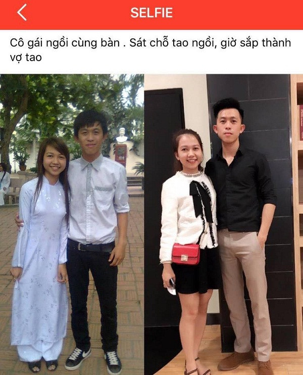 Những bức ảnh cô bạn bàn bên nay sắp thành "cô bạn cùng giường", "cô bạn cùng nhà" hay "vợ ngồi bàn kế bên" đã thu hút hàng trăm nghìn lượt yêu thích trên Facebook.