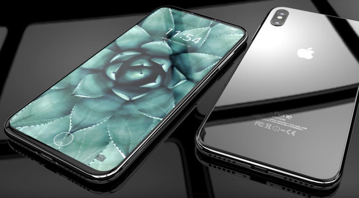 Theo nguồn tin rò rỉ, iPhone 8 sẽ loại bỏ nút Home đồng thời sở hữu màn hình tràn cạnh theo xu hướng hiện nay. Đặc biệt là cụm camera trên iPhone 8 được quay dọc xuống. Ảnh: BGR.