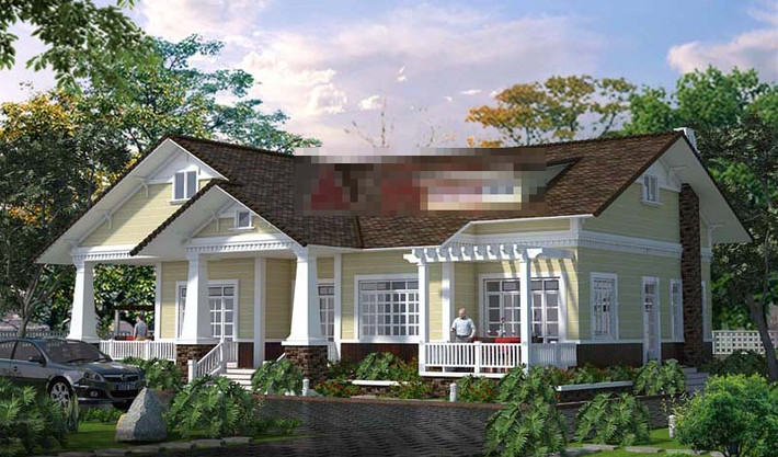 Biệt thự kiểu Pháp đẹp mộc mạc và giản dị. Ảnh: Angcovat.