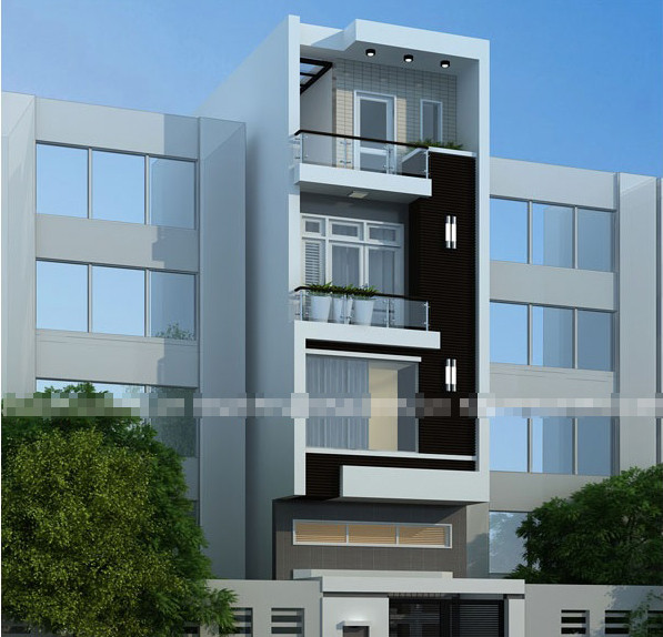 Tầng 2 nổi bật với khung cửa kính khổ lớn trong suốt, vừa ngăn khói bụi vừa giúp gia chủ có thể mở rộng tầm quan sát khi ngắm nhìn cảnh quan bên ngoài. Ảnh: Kientrucnoithatnhaxinh.