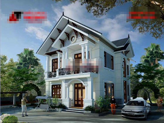 Thiết kế theo phong cách cổ điển nhưng ngôi nhà được cách tân một cách phóng khoáng, thoáng đãng hơn. Ảnh: Angcovat.