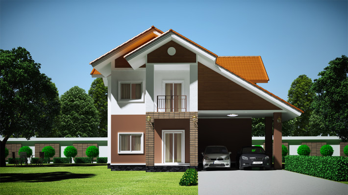 Biệt thự vườn mái ngói mang nét đẹp của kiến trúc Việt. Ảnh: Greenviet.
