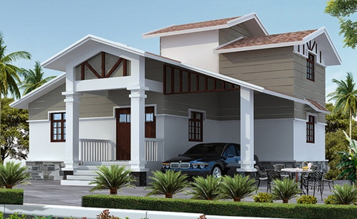Không bị gò bó bởi sự vây quây của những bức tường rào bí bách, kiên cố, ngôi nhà 2 tầng hòa mình với quang cảnh, đất trời xung quanh, phù hợp với những gia đình xây dựng để nghỉ dưỡng. Ảnh: Kientrucvietas.