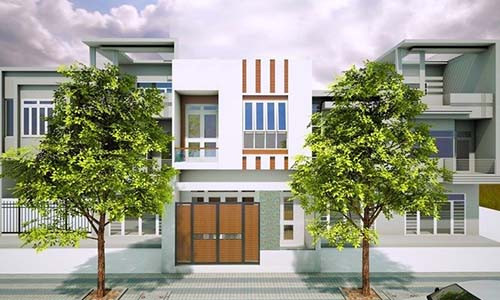 Những sọc ngang và dọc khiến ngôi nhà trở nên rộng rãi hơn. Ảnh: Vietnamnet.