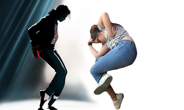 Tư thế ngủ của cô gái rất hợp với điệu nhảy của ông vua nhạc pop Michael Jackson.