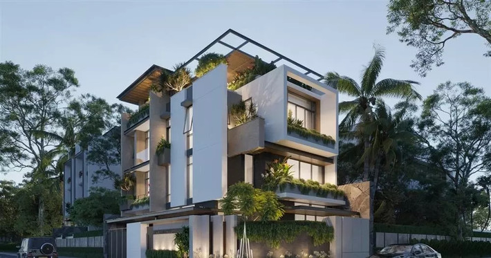Đó là căn biệt thự bề thế 2 mặt tiền có tổng diện tích lên tới 210m2, với sân vườn rộng rãi. Ảnh: FBNV